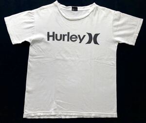 ハーレー ビッグロゴ デカロゴ Tシャツ 染み込みプリント　　Hurley ホワイト 訳あり 玉3189