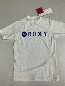 ◆ROXY◆ロキシー◆ラッシュガード◆白◆新品◆S◆半袖ラッシュ◆レインボー・ステッチ◆UPF５０＋◆02