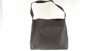 ◆ 1円 ～ CELINE / セリーヌ マカダム柄 ワンショルダーバッグ ゴールド金具 ブラウン 146419