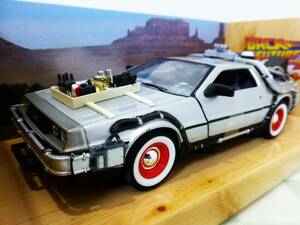 WELLY製■BACK TO THE FUTURE 1/24 DELOREAN TIME MACHINE 3■バックトゥー ザ フューチャー デロリアン タイムマシーン