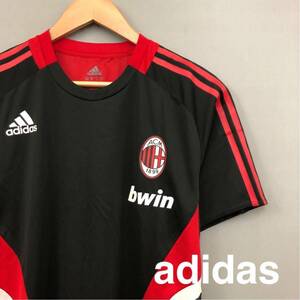 【美品　良品】アディダス adidas フォーモーション イタリア セリエA ACミラン 練習着 ドライ Tシャツ ブラック メンズ Sサイズ ∬☆