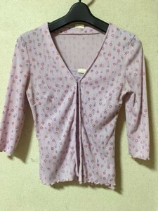 【美品】レディース　アンサンブル　花柄　ピンク　Mサイズ