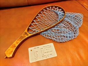 美品 FISH OWL フィッシュアウル C230 ランディングネット カーブネット ハンドメイド イワナ ヤマメ 渓流サイズ