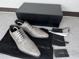 DOLCE&GABBANA クロコダイルレザーシューズ 6,5