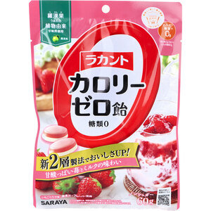 【まとめ買う】※ラカントカロリーゼロ飴 いちごミルク味 60g×6個セット