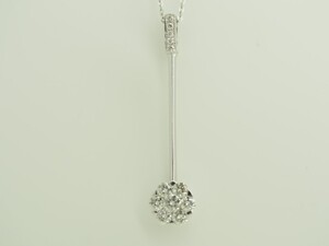 N299 コロネット　天然ダイヤモンドネックレス　K18WG D0.33ct