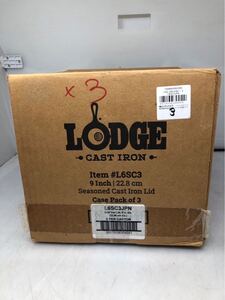 新品未使用 LODGE ロッジ/新品/LODGE/スキレット カバー9インチ/L6SC3 フライパン型ダッチオーブンのフタ　3セット　　　