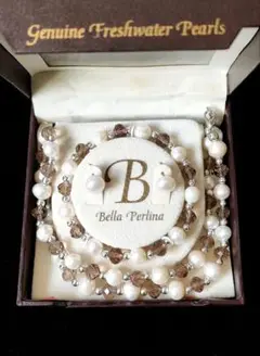 Bella Perlina パール ネックレス ブレスレット ピアス 3点h56