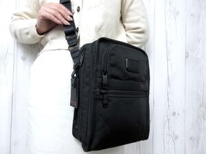 極美品 新品同様 TUMI トゥミ ショルダーバッグ バッグ ナイロン×レザー 黒 メンズ 80012