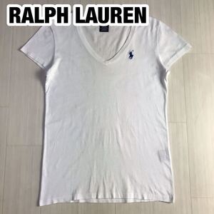 RALPH LAUREN ラルフローレン 半袖 Tシャツ レディースサイズ XS ホワイト 刺繍ポニー