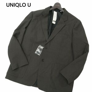 【新品 未使用】 UNIQLO U ユニクロ ユー ルメール 通年 総裏 2B テーラード ジャケット Sz.XL　メンズ グレー 大きいサイズ　C4T07183_7#O