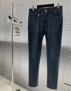 BRUNELLO CUCINELLI ブルネロ クチネリ メンズデニムパンツ　W31　ジーンズ ロング丈　青系 ウォッシュ加工 ボトムス ストレッチ入り