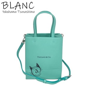 ティファニー キャットストリート ミニショッピングトート レザー 2WAYハンドバッグ ティファニーブルー Tiffany&Co. 横浜BLANC