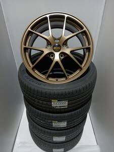 ラスト1台 国産鍛造 BBS RI-A 7.5-18+48 5/114 マットブロンズ スバル車用キット付き ダンロップ ルマン5+ 225/45R18 レヴォーグ等