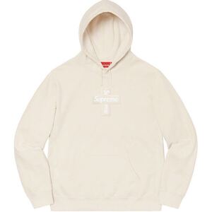 20FW 新品 Supreme Cross Box Logo Hooded Sweatshirt Natural XL ナチュラル シュプリーム クロスボックスロゴ スウェットパーカー