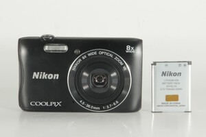 ★並品★ NIKON ニコン COOLPIX S3700 ブラック ★シャッター、フラッシュOK、一部動作不具合あり★ #15642