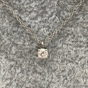 Tiffany& Co. ティファニー ソリティア ネックレス PT950 0.195ct 総重量：2.46g ケース・鑑定書付き【CIAQ7031】