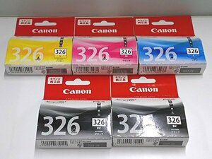 ♪Canon キャノン純正品 インクタンク BCI-326 5点セット ブラック×2 イエロー マゼンタ シアン 期限切れ 現状品♪未使用保管品