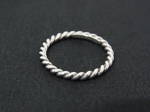 1円 ■美品■ TIFFANY＆Co ティファニー ナロー ツイスト SV925 リング 指輪 アクセサリー 約15号 レディース シルバー系 FB5206