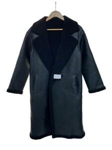 LOVELESS◆エコムートンリバーシブルコート/36/フェイクレザー/BLK/62A93-234-09