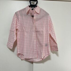 36★キレイ★RALPH LAUREN★ラルフローレン★長袖★シャツ★ピンク色系★チェック柄★カワイイ★Sサイズ★税込★売切り★