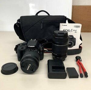 伊勢崎店 【中古品】 gi10-8 キャノン CANON 一眼レフデジタルカメラ DS126441 EOS KissX7 レンズ2本付 ※通電 動作確認済