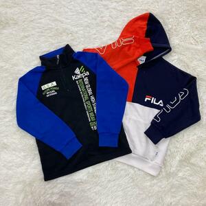 定番▽kappa FILA▽キッズセット売り 長袖プルオーバー140.150