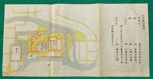 地図 絵図 （城郭図） 岩手県 南部國 盛岡城 A 古地図 江戸時代 （レターパックライト発送）