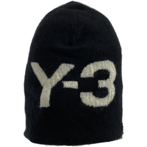 Y-3 ワイスリー ロゴジャガードニットキャップ 008485 ブラック IT1XKLIQJAZW