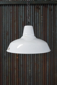 アンティークホーロー吊り下げランプ[alh-557]インダストリアルライトペンダントガレージUSA照明灯りビンテージディスプレイコレクション