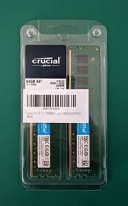 Crucial デスクトップ用増設メモリ 64GB(32GBx2枚) DDR4 3200MT/s (PC4-25600) CL22 UDIMM 288pin CT2K32G4DFD832A