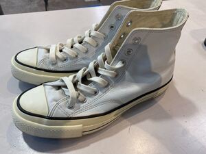 09aw CONVERSE ADDICT CHUCK TAYLOR LEATHER HI WHITE 26センチ