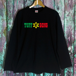 送込★ 長袖/ロンT【Tuff Gong】タフ・ゴング★ボブ・マーリー★ブラック★M L XLサイズ