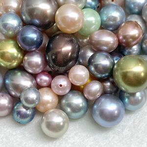 1円〜!!☆パールおまとめ500ct☆d 約100g パール ジュエリー jewelry 宝石 アコヤ 本真珠 淡水 片穴 両穴 pearl w1 36