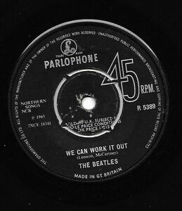 英7 Beatles We Can Work It Out / Day Tripper R5389 Parlophone /00080