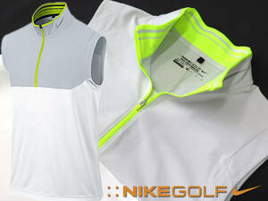 ●ナイキゴルフ NIKE GOLF●新品　DRI-FIT ハーフジップベスト　ホワイト/M　定価8250円