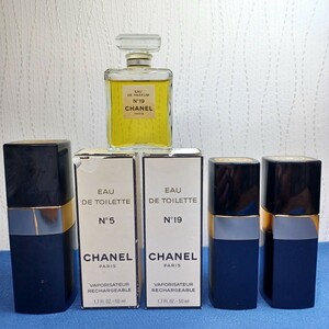 ◆CHANEL シャネル 香水 6点 まとめて◆No19 50ml×②◆No5 100ml×① 50ml×③◆残量様々