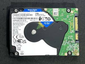 【送料無料】 ★ 2TB ★　WD Blue　/　WD20SPZX　【使用時間：721ｈ】2021年製　Western Digital Blue　良品 2.5インチ内蔵HDD/7mm 即決 