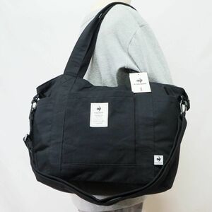 ★ルコック le coq sportif 新品 便利 ポケットいっぱい シンプル ショルダー トートバッグ BAG 鞄 バッグ 黒 [36237-001]一 六★QWER★