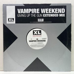 良好盤!! 12インチ VAMPIRE WEEKEND Giving Up The Gun (Extended Mix) 2nd.アルバム『Contra』カット ヴァンパイア・ウィークエンド 45RPM