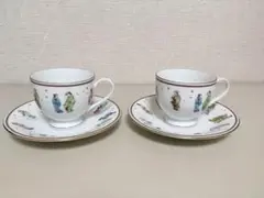 cups and saucer Japanese Kimono Vintage