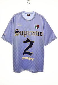 シュプリーム SUPREME × UMBRO 22SS SOCCER JERSEY LIGHT BLUE XL アンブロ サッカー ジャージー ゲームシャツ ユニフォーム ロゴ ☆AA★2