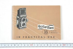 ※ 当時物 Rollei ローライ 説明書 二眼レフ Rolleiflex ローライフレックス 3.5 英語 printed in Germany 1199