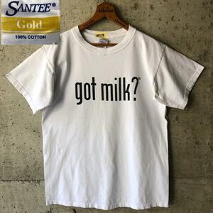 【GF179】Tシャツ got milk? 90s 白T シンプル ゴットミルク