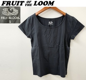 /S/ FRUIT OF THE LOOM ブラック半袖Tシャツ インナー メンズ レディース トップス カジュアル カットソー フルーツオブザルーム