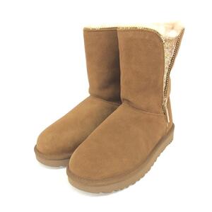 良好◆UGG アグ ブーツ US7◆ ベージュ ムートン レディース 靴 シューズ ブーティー boots