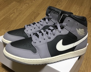 29cm(Mens28.5cm) NIKE WMNS AIR JORDAN 1 MID CEMENT GREY ナイキ エア ジョーダン 1 セメント グレー グレイ BQ6472-022 即決 即発送