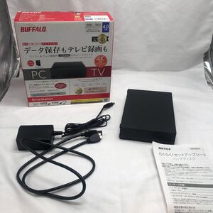  BUFFALO バッファロー　外付けHDD HD-EDS4U3-BE 4TB 4K対応　箱・付属品あり　通電確認済み　中古　KH IE4Q