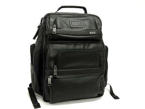 1円 ■極美品■ TUMI トゥミ アルファ3 ブリーフパック レザー リュックサック バックパック デイパック ブラック系 FI4595