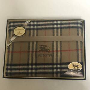 激レア/廃盤品【送料無料】新品未使用/正規品/Burberry/バーバリーズ/Burberrys/ラム入り純毛毛布 /西川産業/シングルサイズ/寝具/冬(Y131)